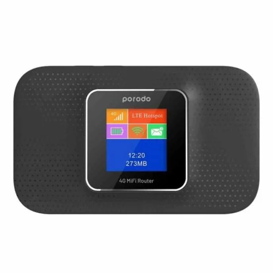 Porodo 4G LTE-3G Portable High-Speed Router - Black